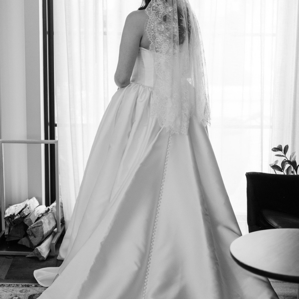 Anthropologie Jenny Yoo Strapless Ball Gown Wedding Dress 8 - Picture 5 of 10
